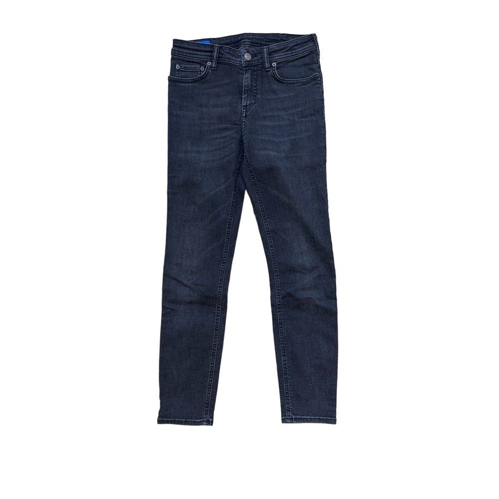 Acne Studios Bla Konst Straight Leg Jeans Size 25 Washed Black